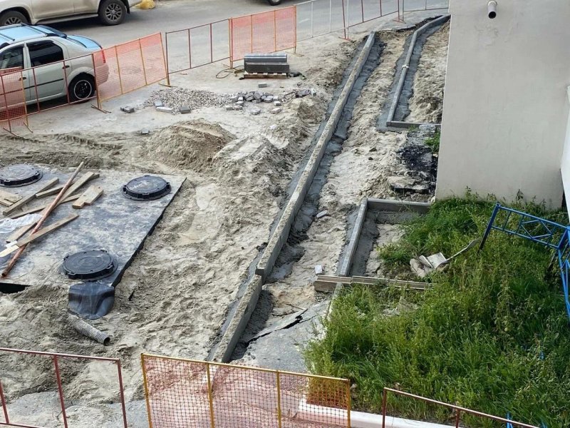 Заливка основания под бордюры в Екатеринбурге